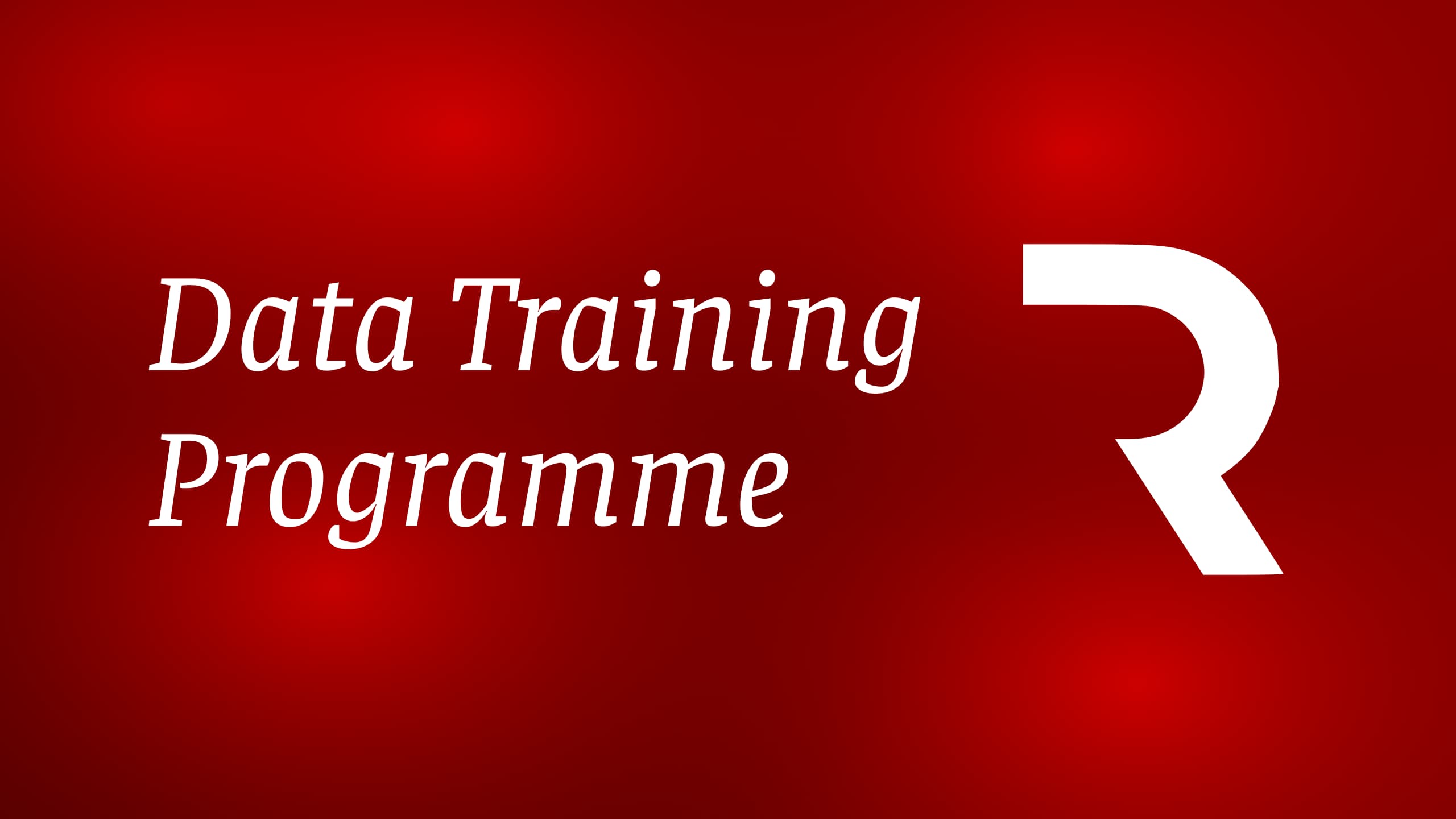 Screenshot of Data Training Programme